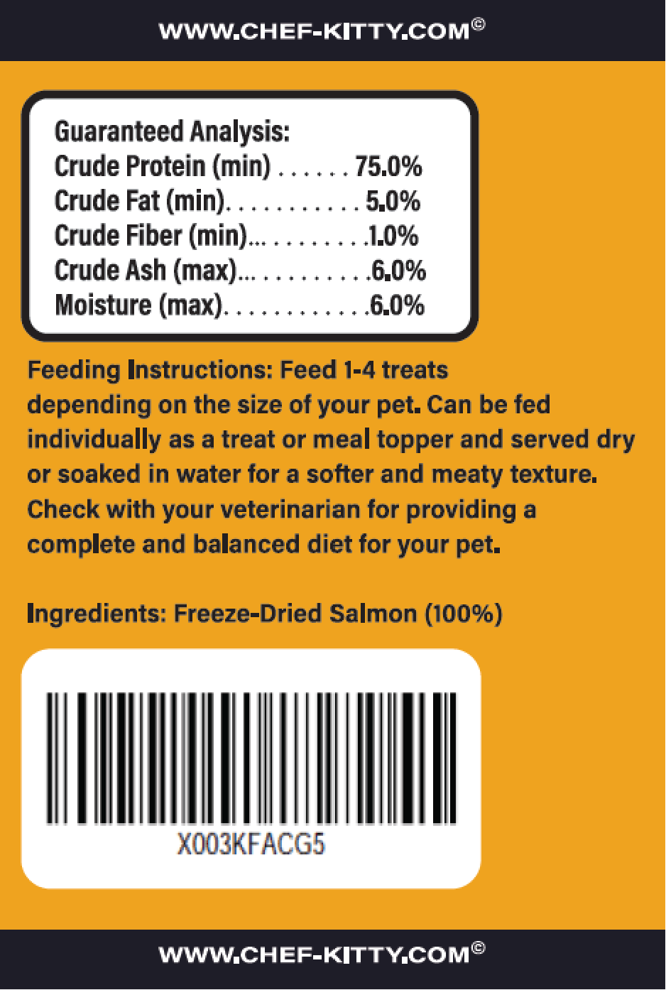 Freeze Dried Cat Treats Salmon (1.75oz - 3.5oz) - Expressly