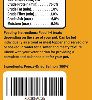 Freeze Dried Cat Treats Salmon (1.75oz-3.5oz) - Expressly Marketplace