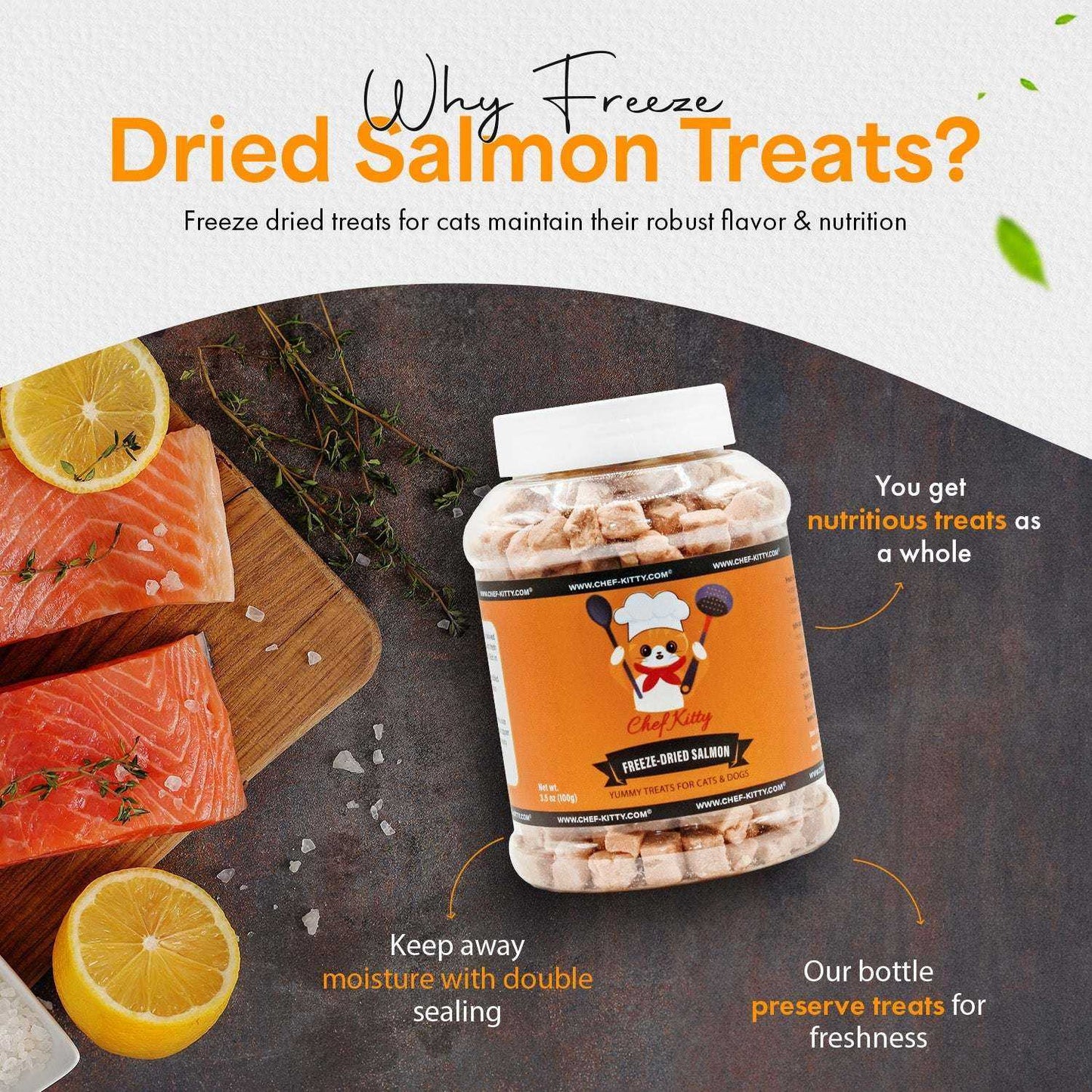 Freeze Dried Cat Treats Salmon (1.75oz-3.5oz) - Expressly Marketplace