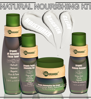Certified Organic Nourishing Skincare Set -Deep Hydration, Detoxify antiaging Natural sunscreen