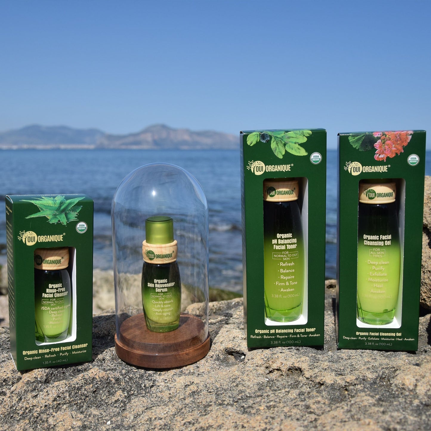 Certified Organic Natural Sunscreen Skin Care Set -Antiaging