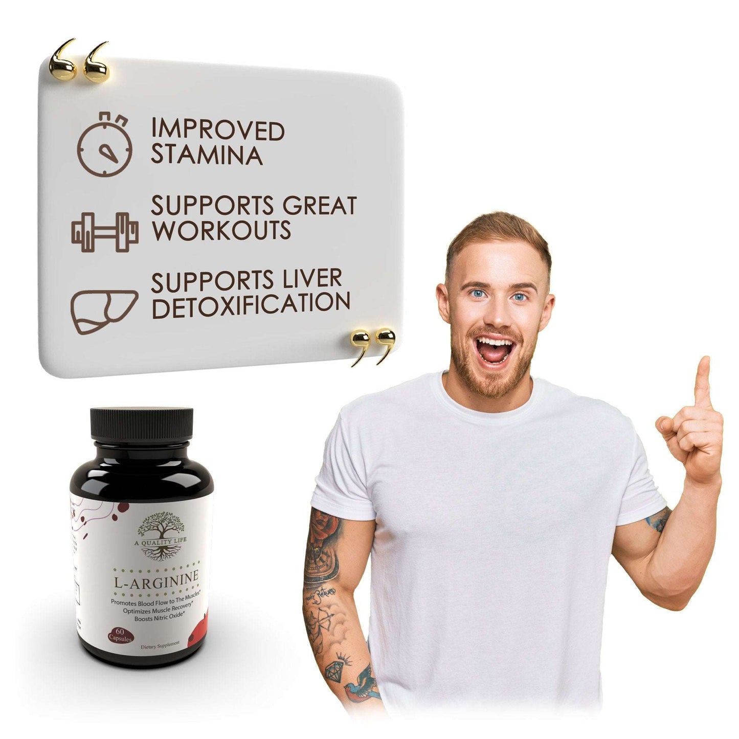 All Natural L-Arginine Supplement by A Quality Life - Expressly Marketplace