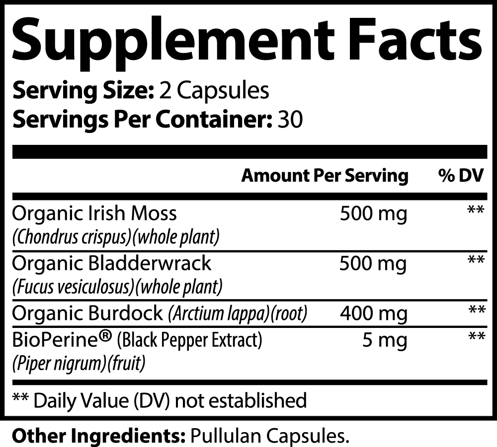 Organic Sea Moss Supplement