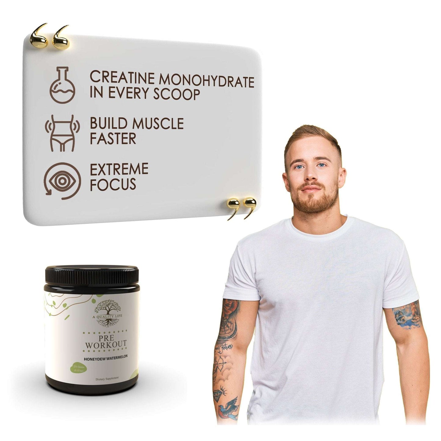 Pre Workout by A Quality Life - Honeydew Watermelon - Expressly Marketplace