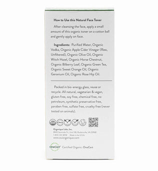 Certified Organic pH Balancing Facial Toner for Normal to Oily /sensitive Skin/Acne Skin Barrier builder